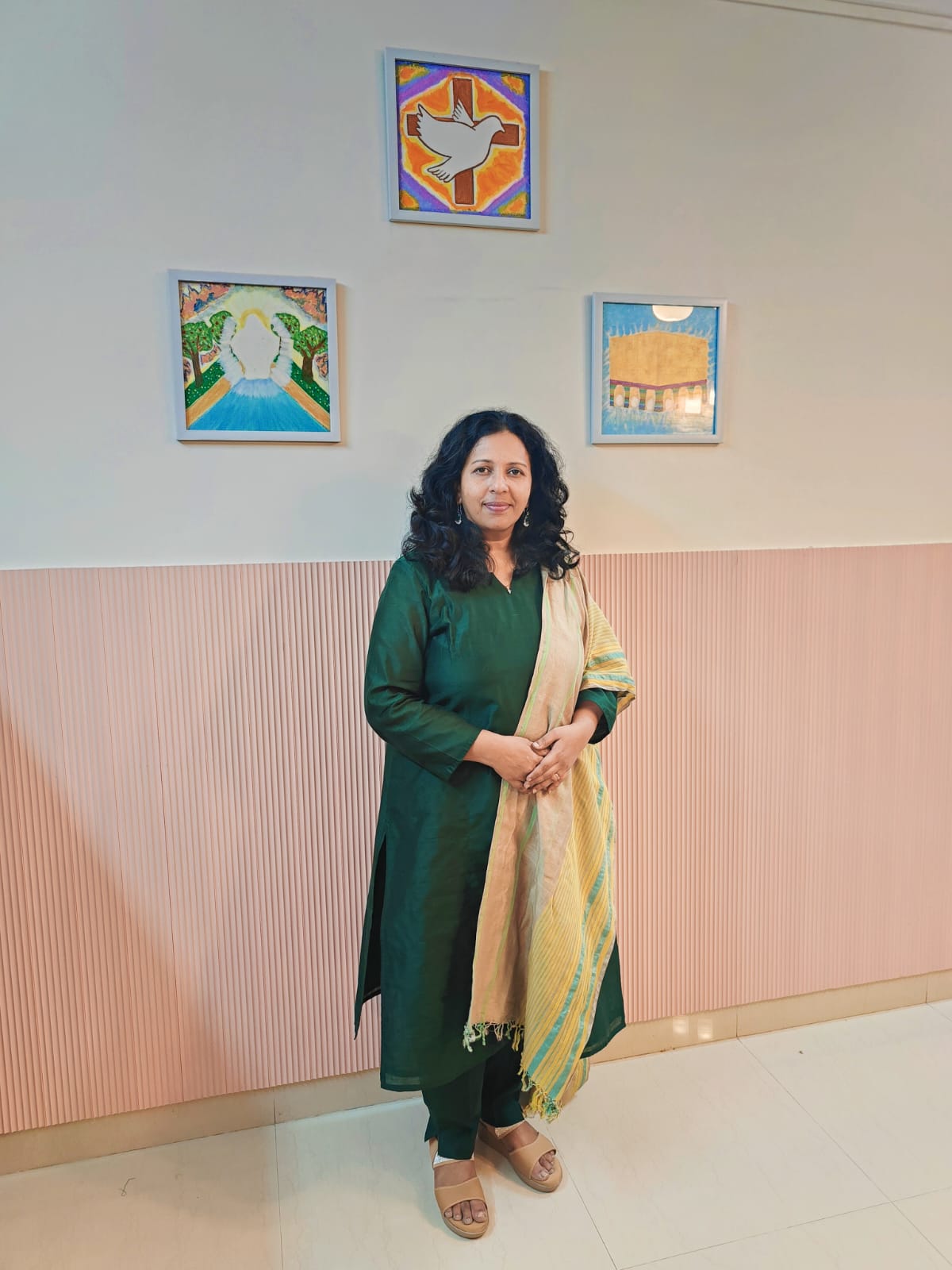 BOTTLE GREEN COTTON SILK KURTA PANT MATERIAL