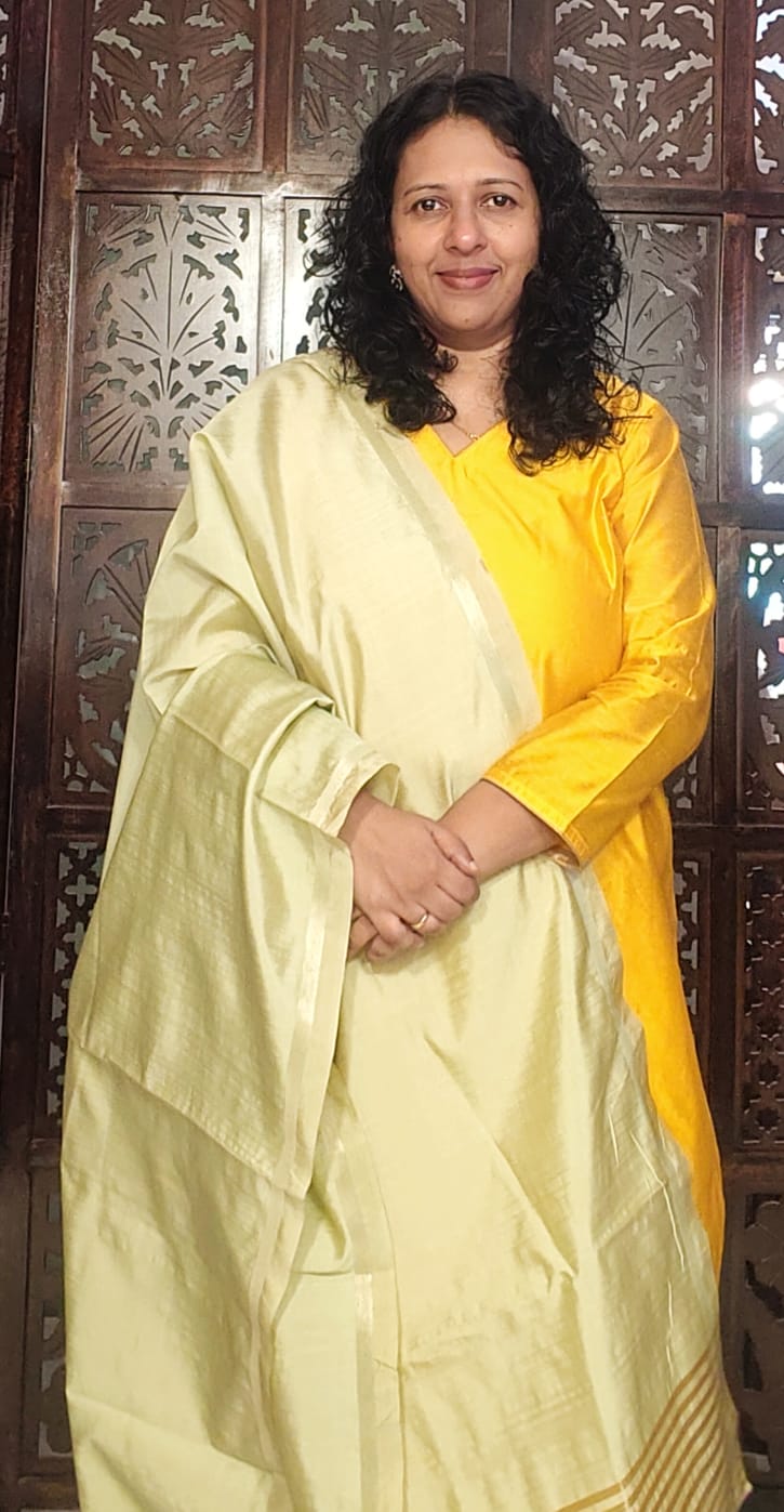 MANGO YELLOW COTTON SILK KURTA PANT MATERIAL