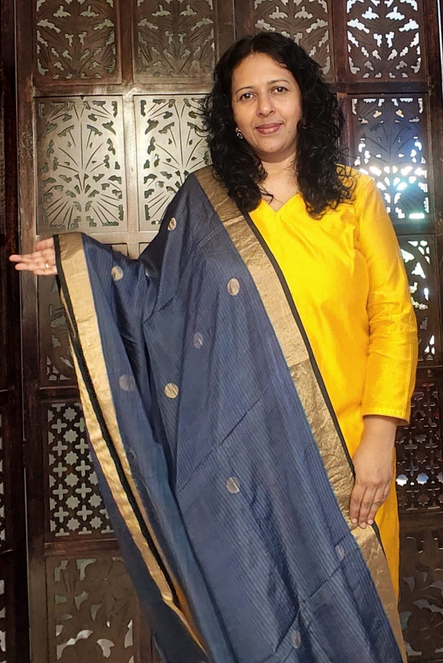 MANGO YELLOW COTTON SILK KURTA PANT MATERIAL