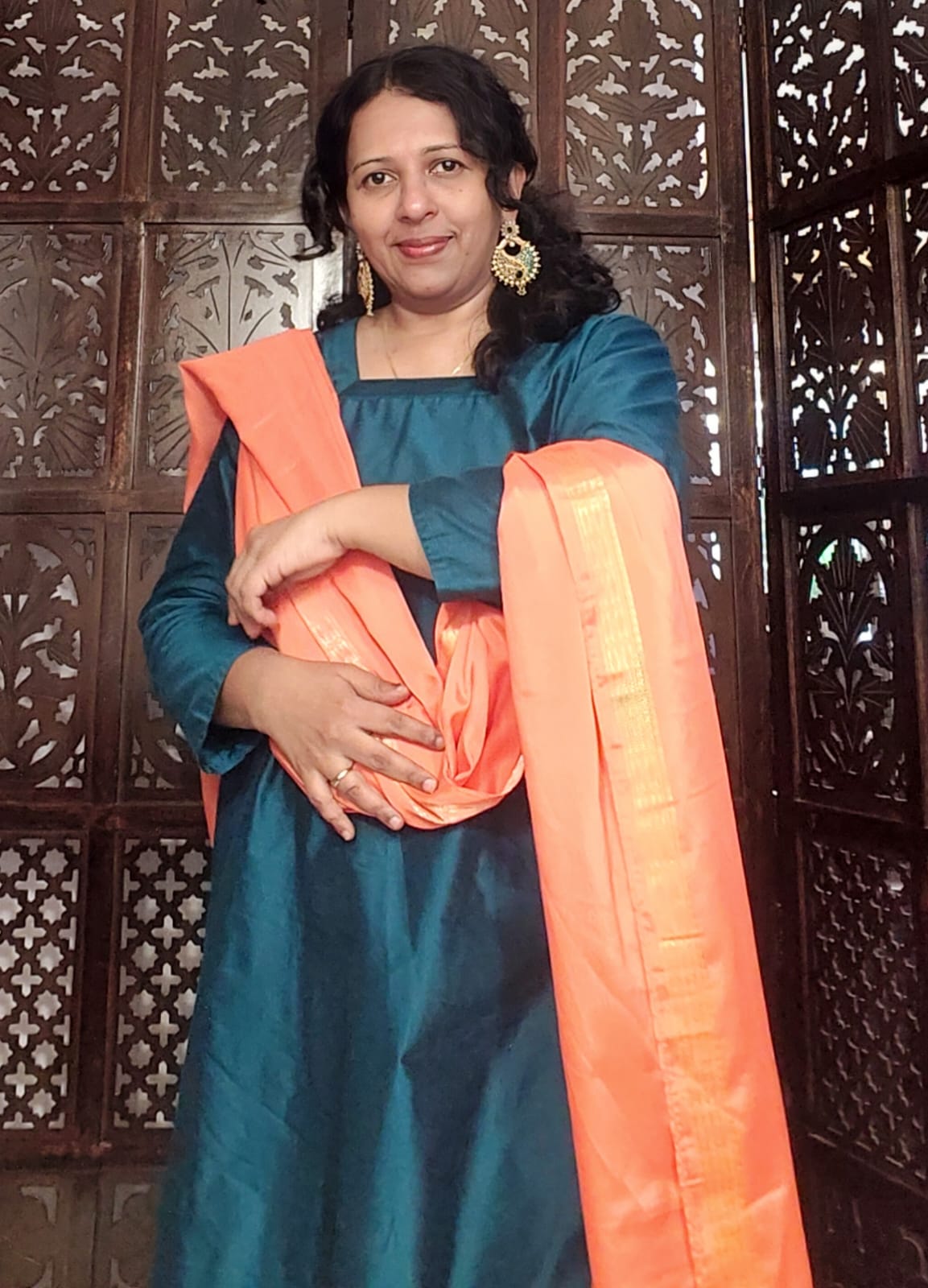 DEEP BLUE COTTON SILK KURTA PANT MATERIAL