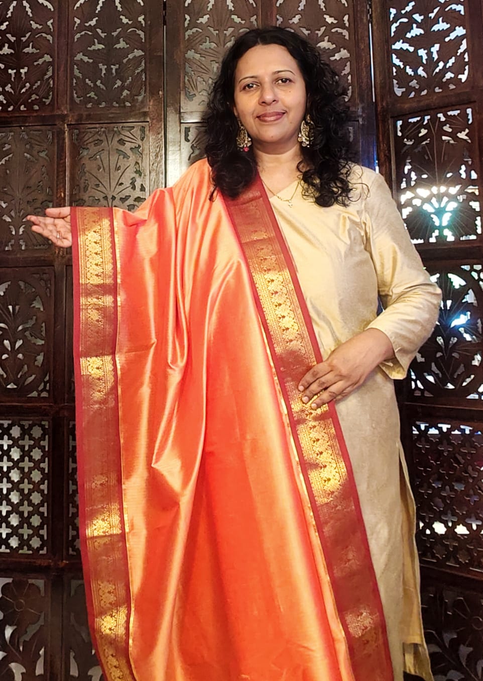 GOLD SHADE COTTON SILK KURTA-PANT MATERIAL