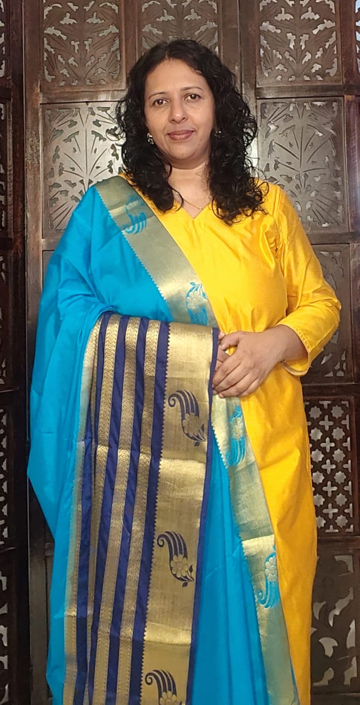 MANGO YELLOW  COTTON SILK KURTA PANT MATERIAL