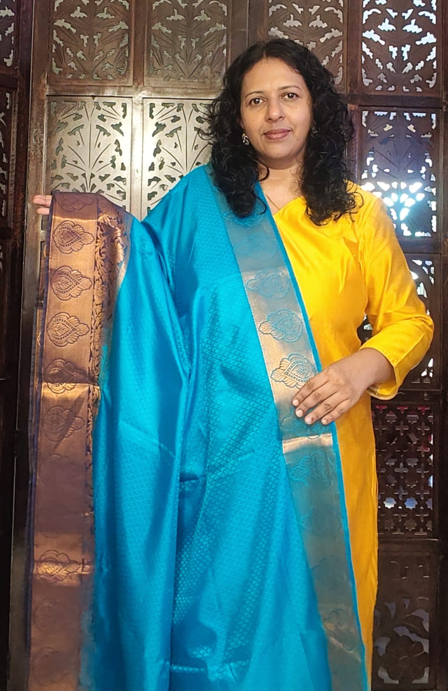 MANGO YELLOW  COTTON SILK KURTA PANT MATERIAL