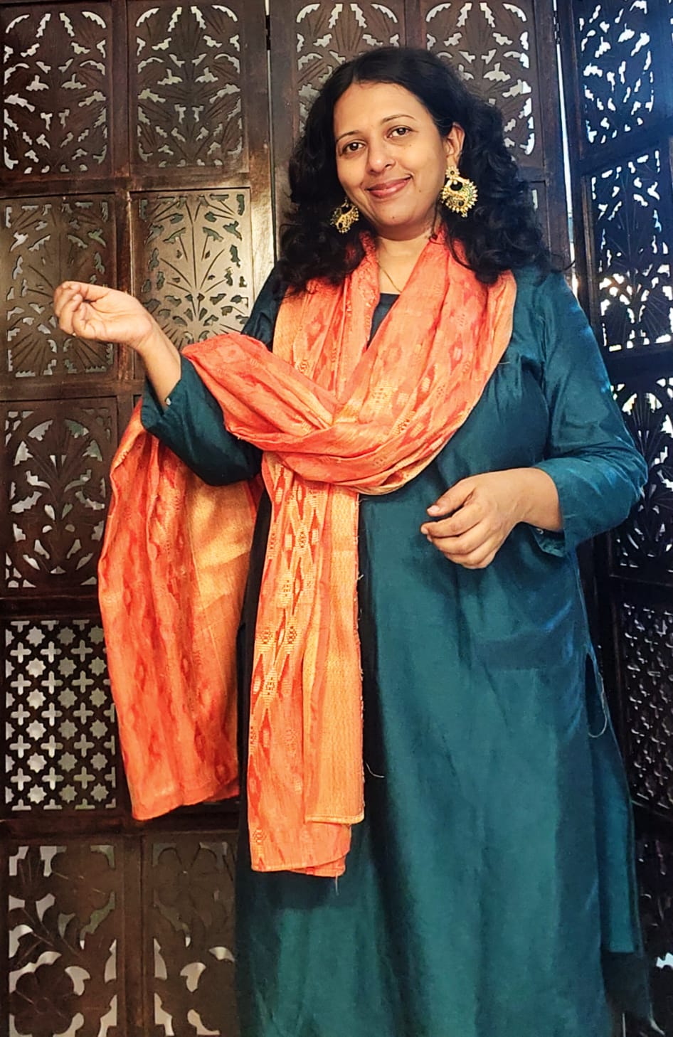 DEEP BLUE COTTON SILK KURTA PANT MATERIAL